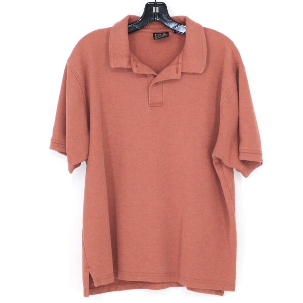 8) Jos A Banks Light Brown Polo Shirt Short Sleeve Men Size Large